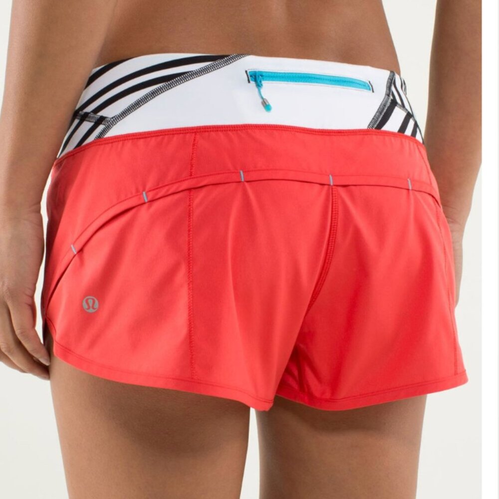 Vintage running Lululemon shorts pink red